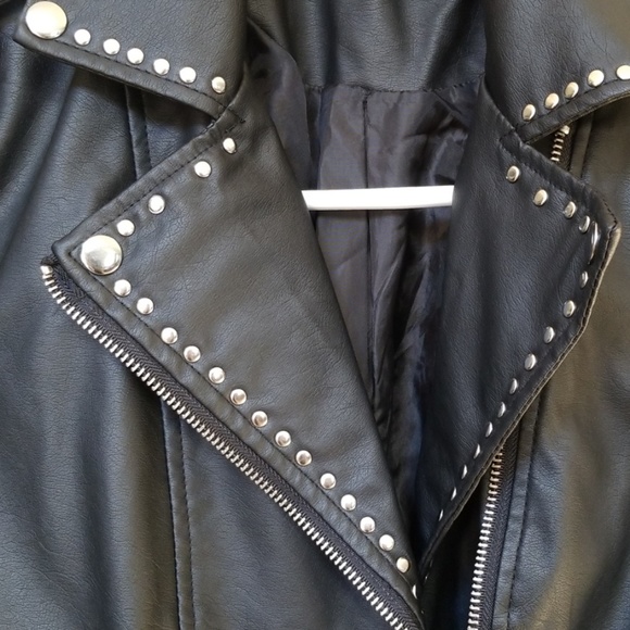 Studded Faux Leather Jacket size S - Picture 4 of 8